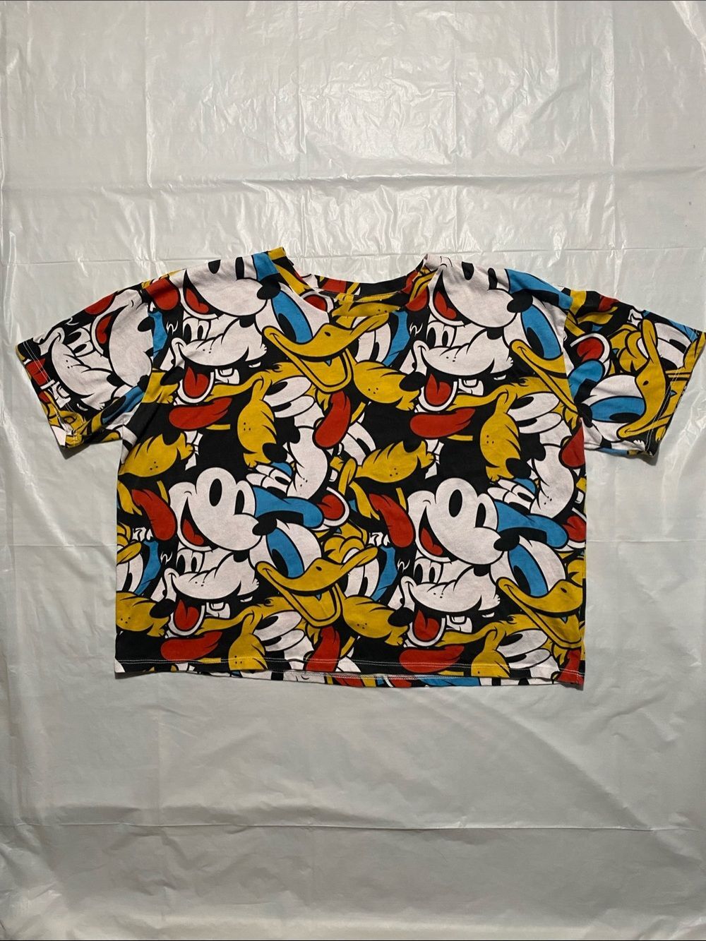 Disney Multi-Character Short Sleeve Tee - Black, Yellow, Blue, Red, White Sz XL